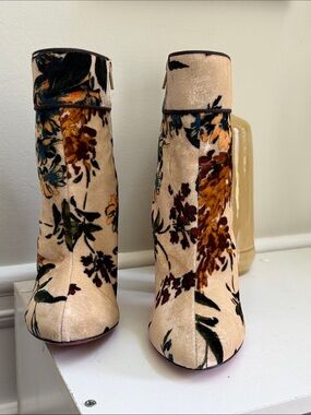 Christian Louboutin Veau Velour Moulamax  Boots Size 37.5/7.5US